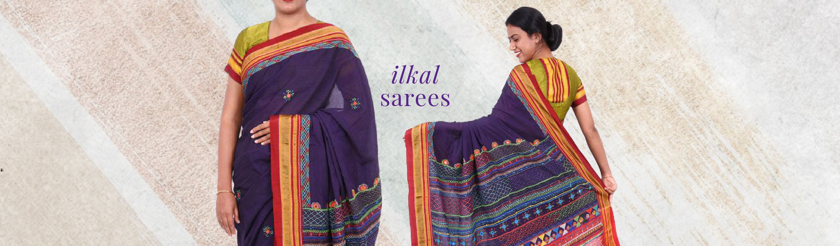Buy GR Daga Silk & Sarees presents Body viscose rayon with cotton handwoven  gayathri borders ilkal saree with pure silk 26 inchs pallu at Amazon.in