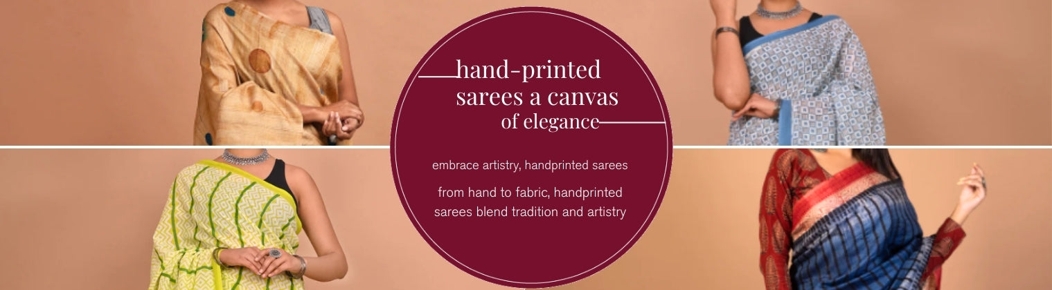 Hand Printed Sarees