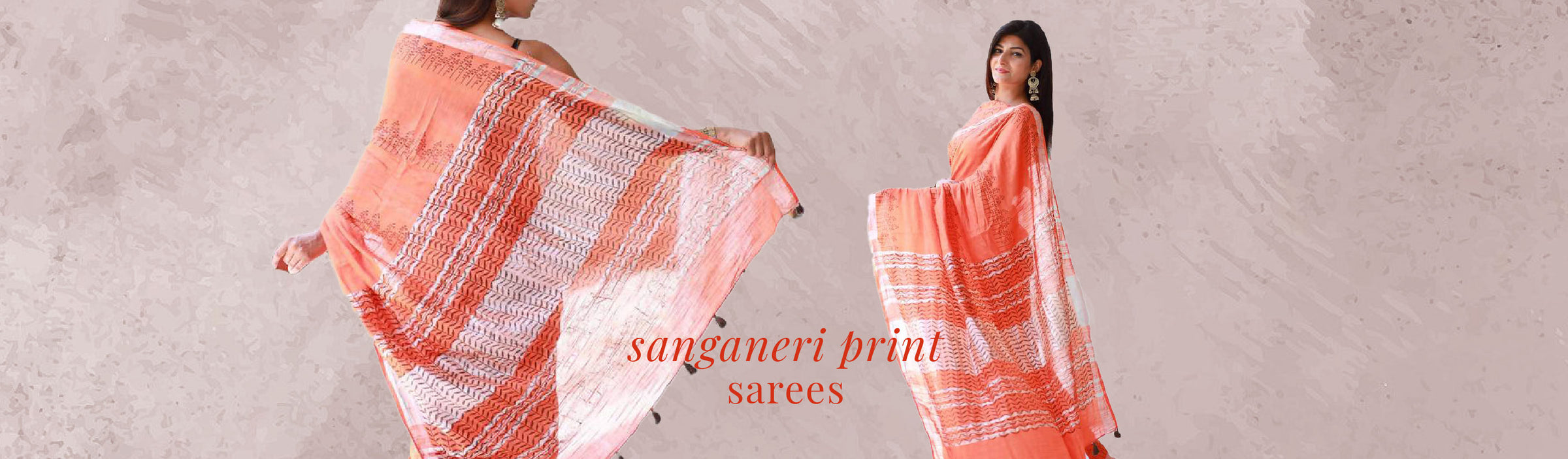 Sanganeri Block Printed Sarees