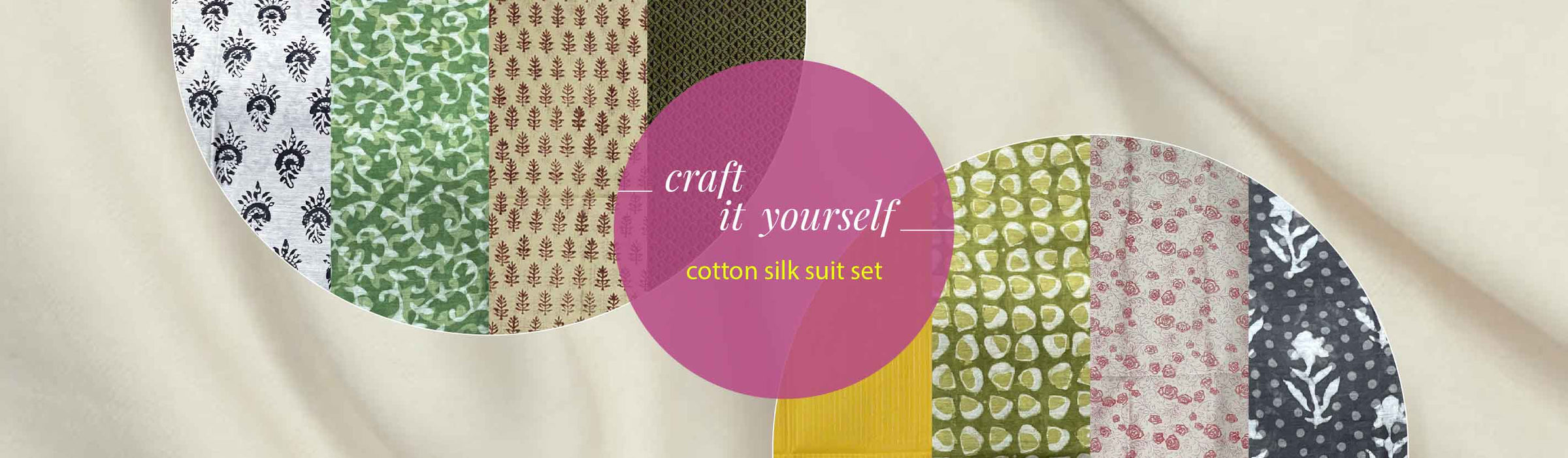 Cotton silk suit set
