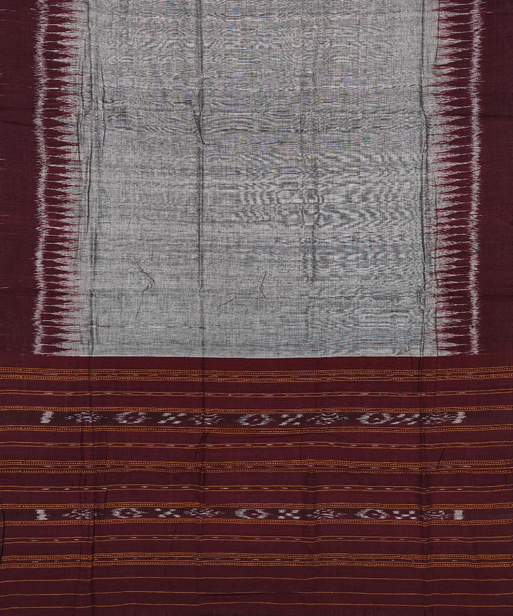3pc Maroon grey hand woven cotton sambalpuri dress material