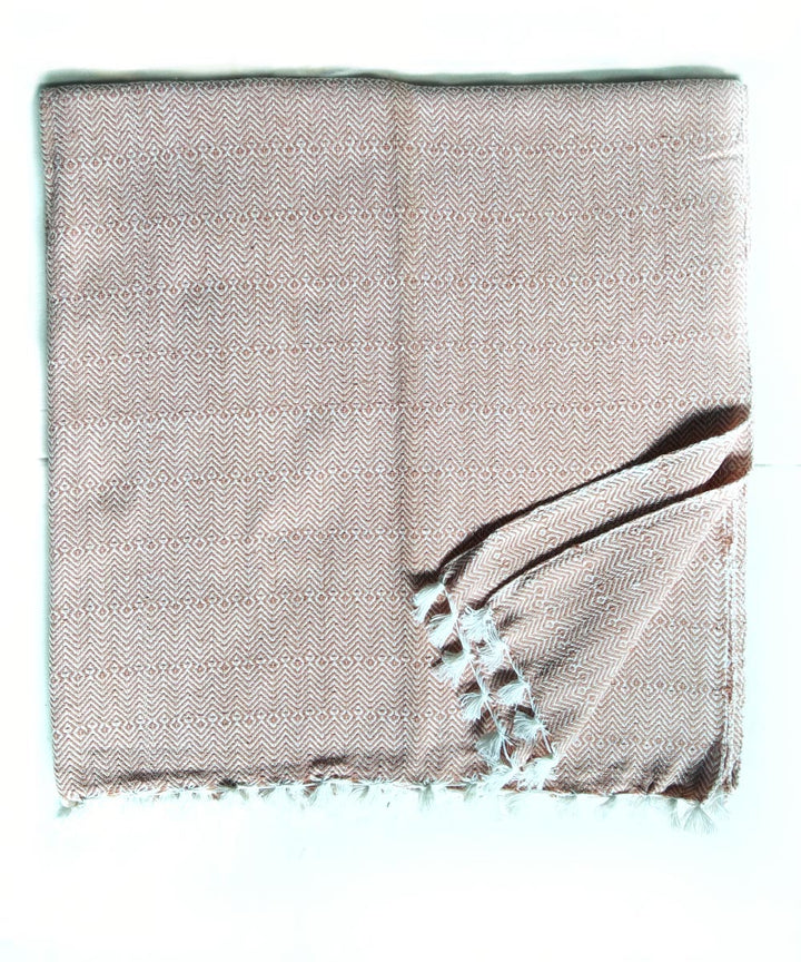Cream handwoven cotton towel