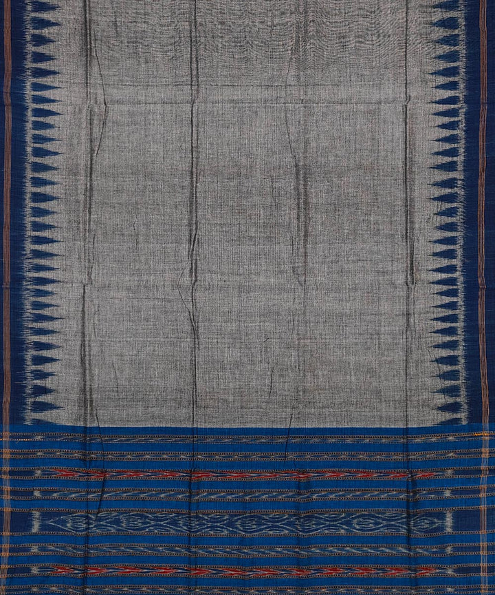 Blue grey handwoven cotton sambalpuri dress material