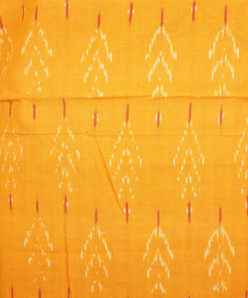 3pc Yellow handwoven cotton pochampally ikat dress material