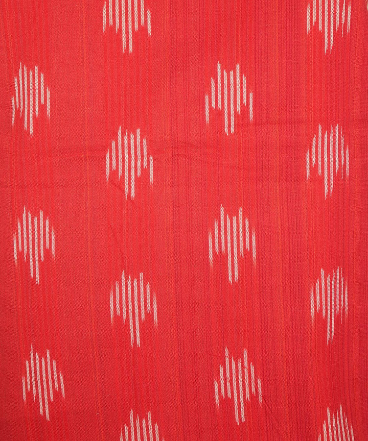 3 pc Red grey handwoven cotton pochampally ikat dress material