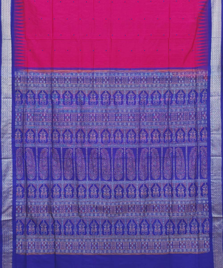 Lavender blue handwoven silk bomkai saree