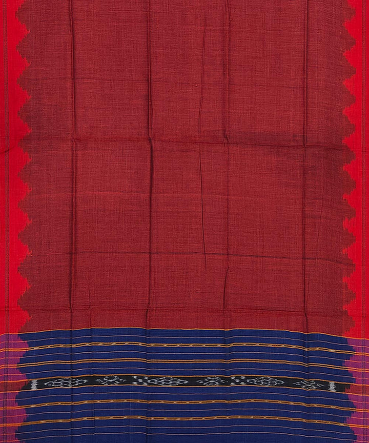 3pc Navy blue maroon handwoven cotton sambalpuri ikat dress material