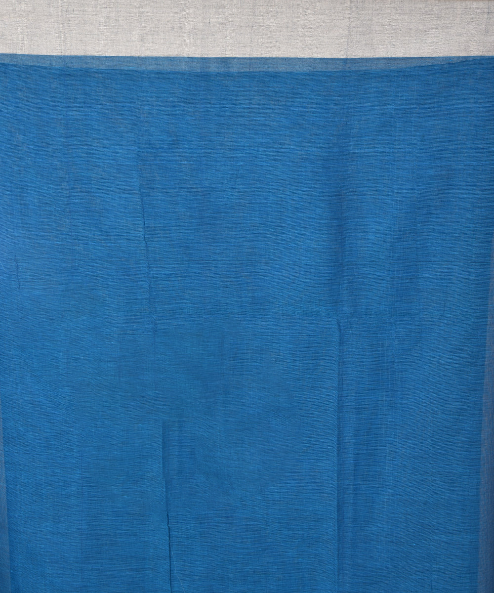 Sky blue handloom cotton jamdani saree