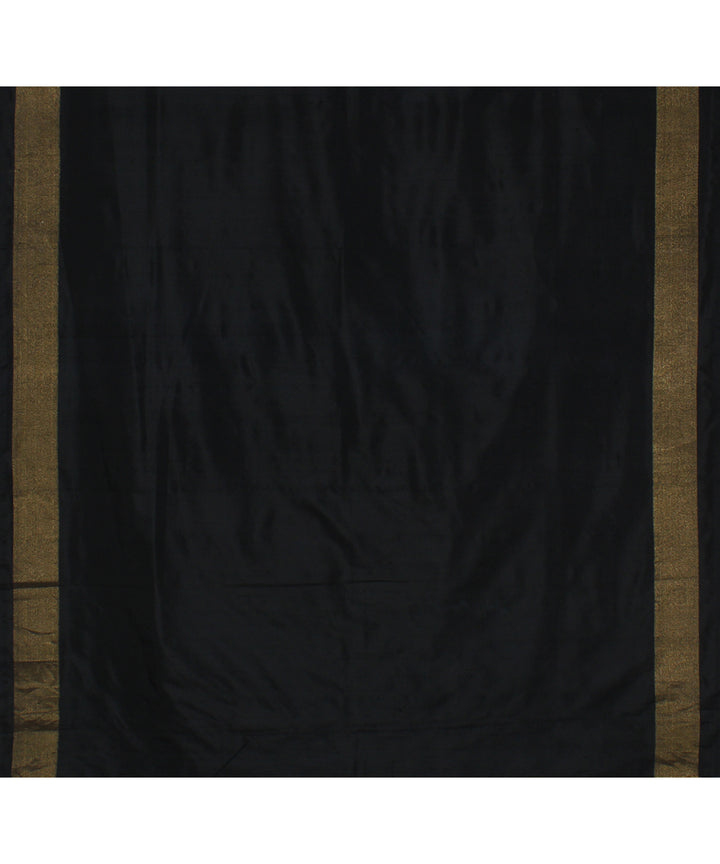 Black handwoven pochampally ikat saree