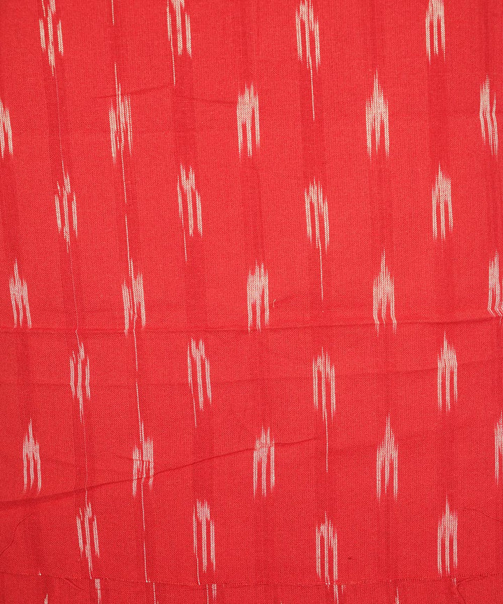 3pc Red multicolor handwoven cotton pochampally ikat dress material
