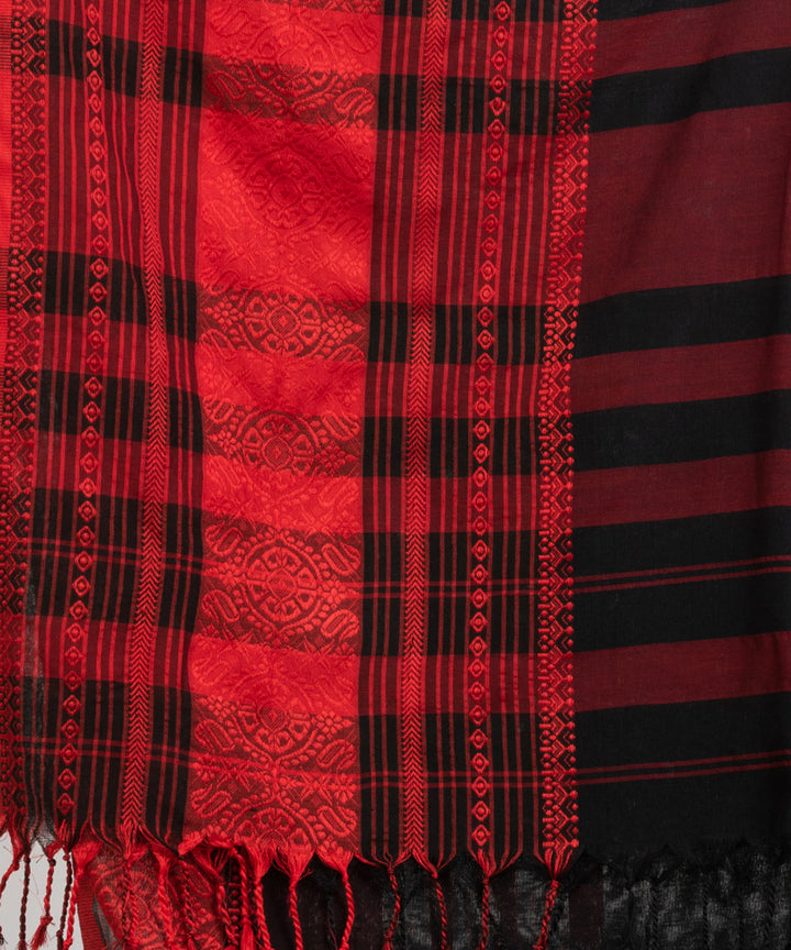 Black red handloom cotton begampuri saree