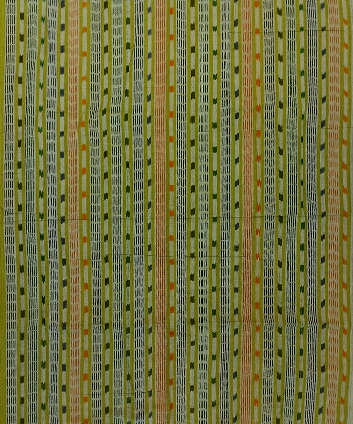 Olive green handwoven cotton nuapatna fabric