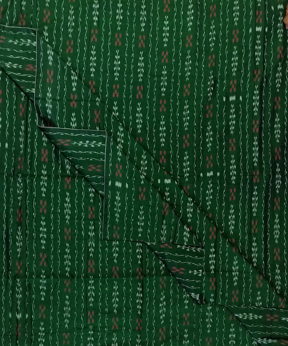 Green handwoven cotton nuapatna fabric