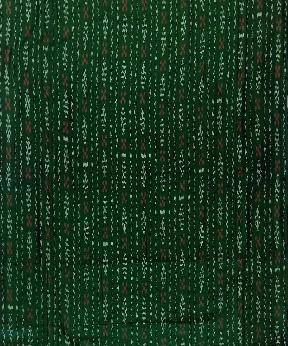 Green handwoven cotton nuapatna fabric