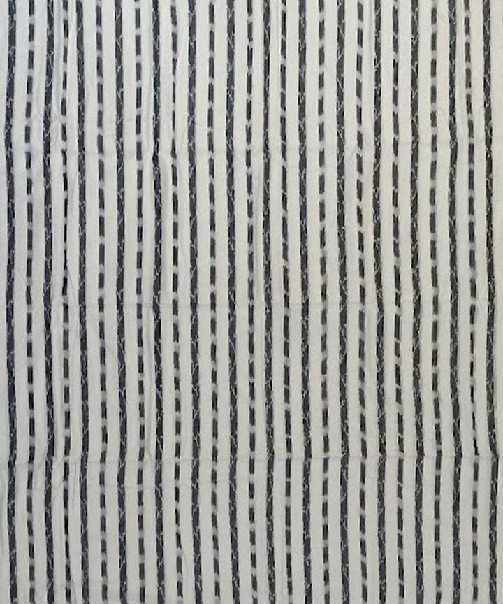 White black handwoven cotton nuapatna fabric