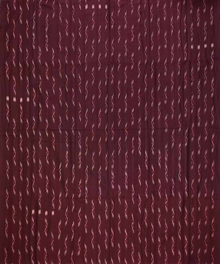Maroon handwoven cotton nuapatna fabric