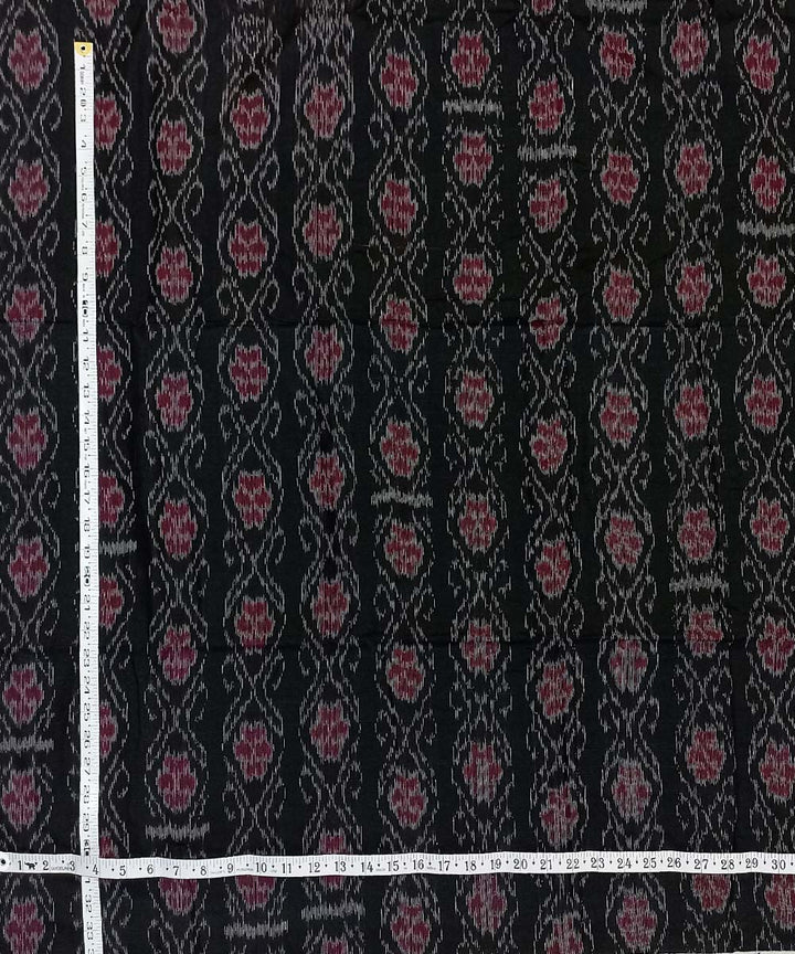 Black red handloom cotton nuapatna fabric
