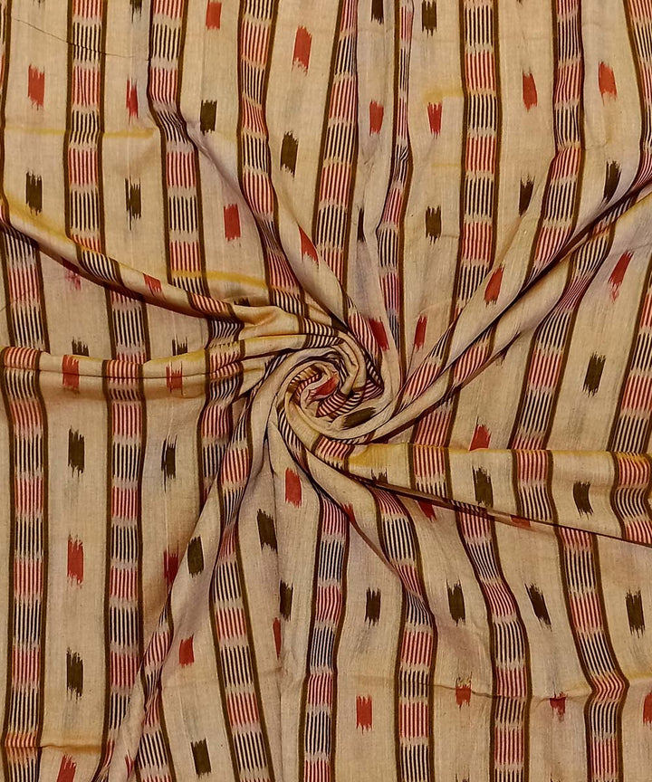 Light yellow handwoven cotton nuapatna fabric