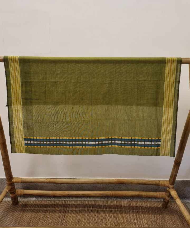 Feldgrau grey green cotton handwoven assam saree