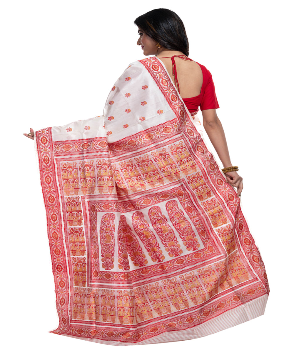 Buy RED SAREE Woven Baluchari Art Silk Yellow Sarees Online @ Best Price In  India | Flipkart.com