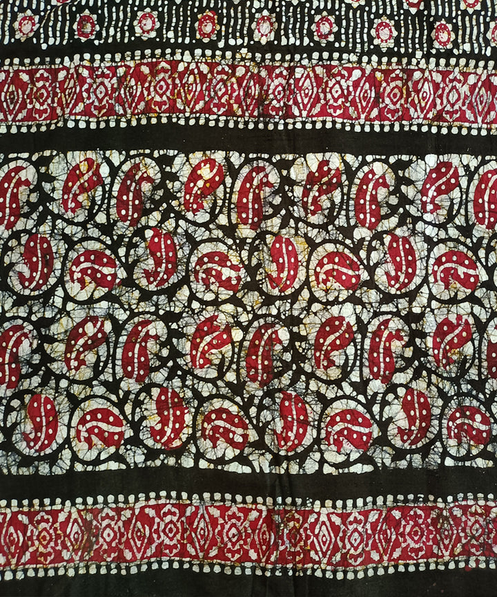 3pc Pink black handspun handwoven cotton batik dress material