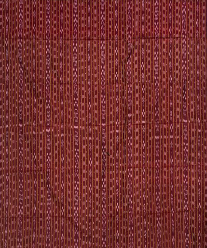 3pc Maroon multicolor handwoven cotton nuapatna dress material