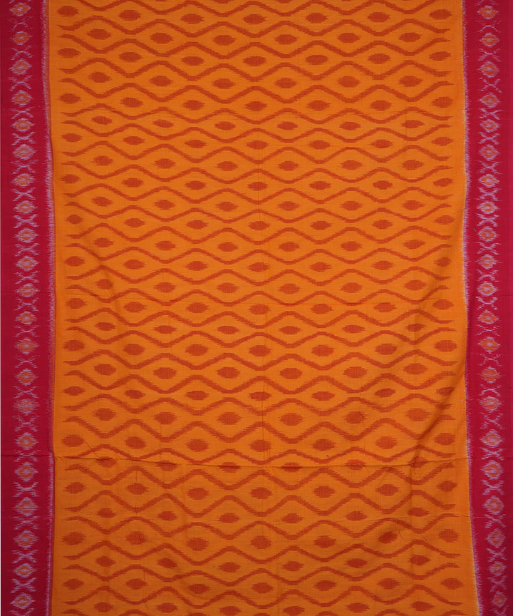Orange cotton pochampally ikkat saree