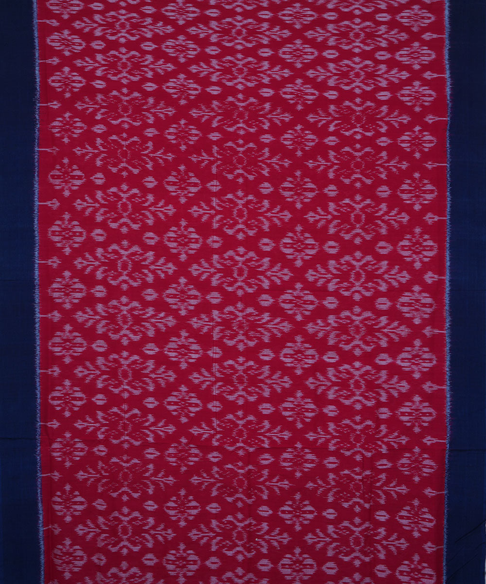 Red black cotton pochampally ikkat saree