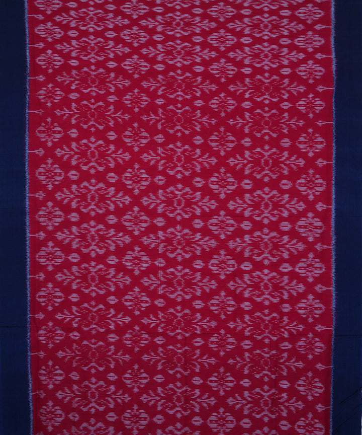 Red black cotton pochampally ikkat saree