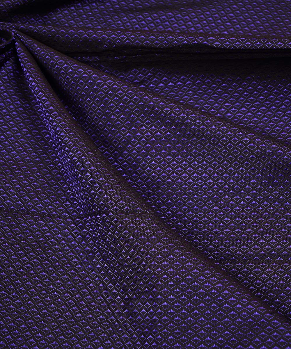3m Blue black handloom cotton art silk khana kurta material