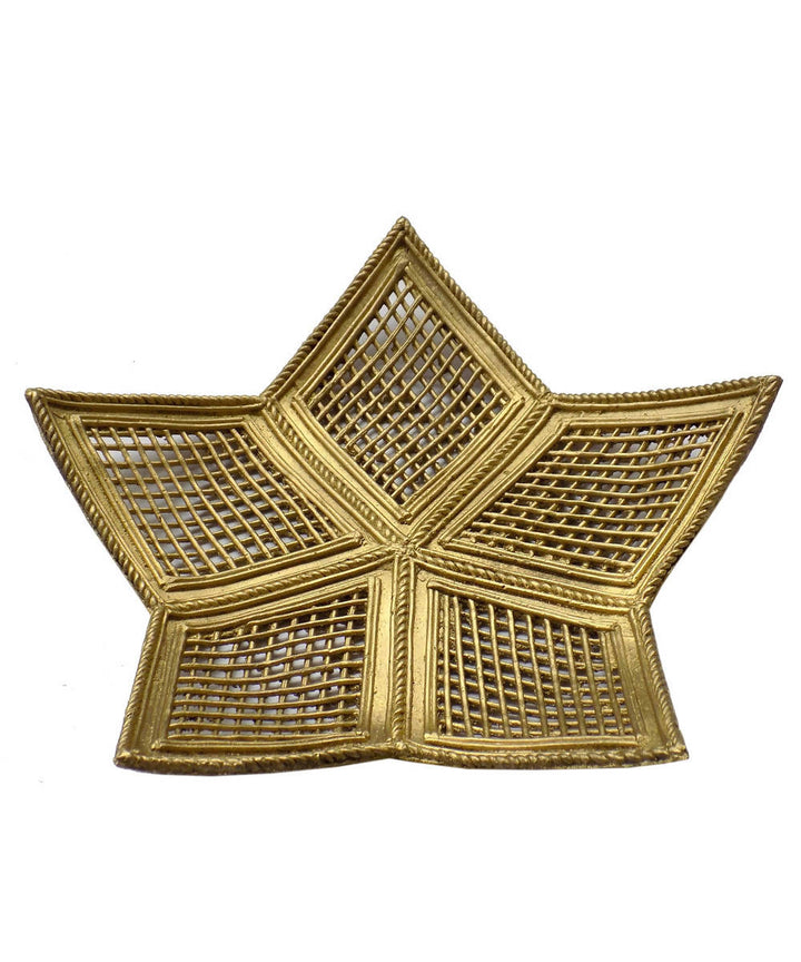 Dhokra brass handcrafted star trivet