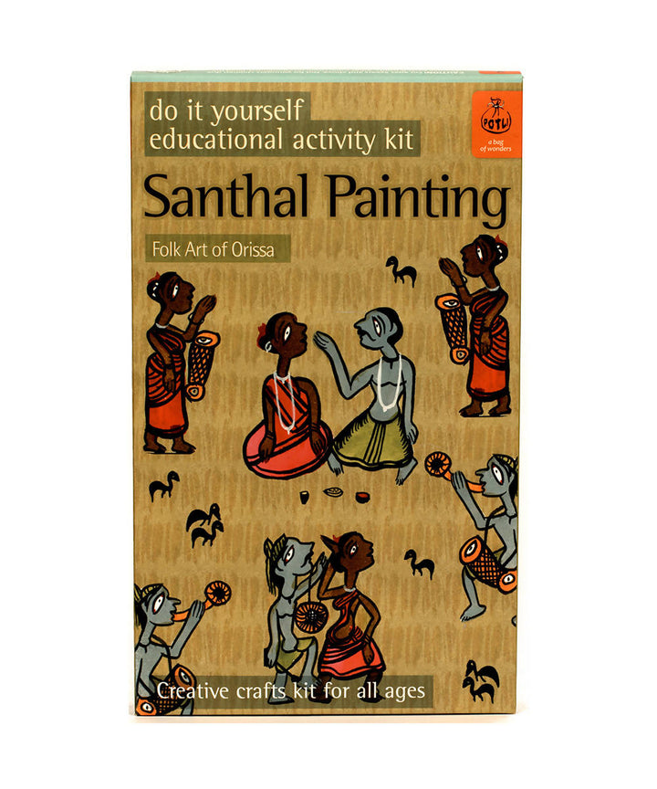 Handmade DIY Educational Colouring Kit Santhal Painting of Odisha