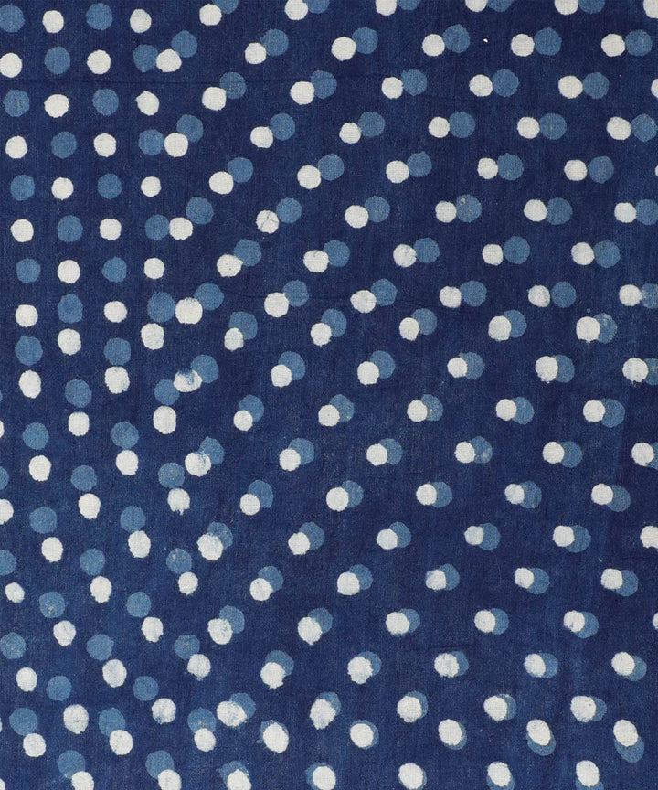 2.5m Blue handblock print cotton kurta material