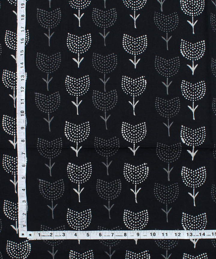 2.5m Black white handblock print cotton kurta material