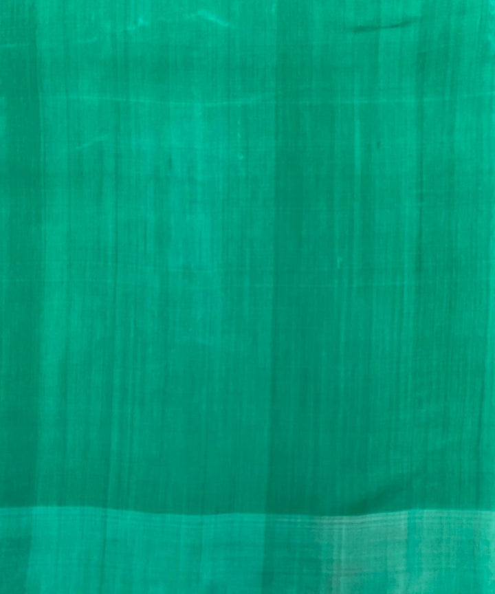 Green handwoven extra weft tussar silk saree