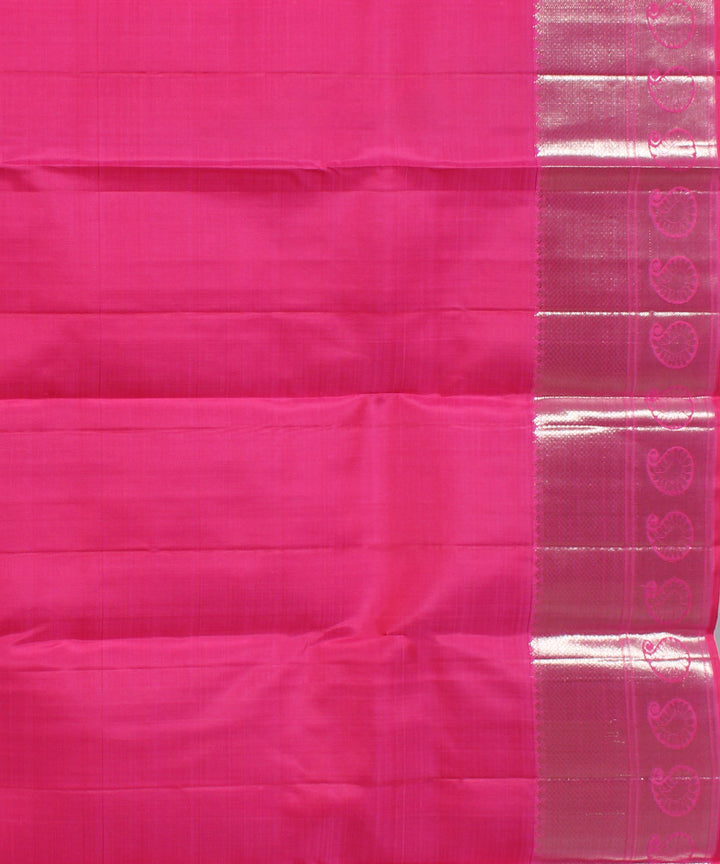 Pink handwoven karnataka brocade silk saree