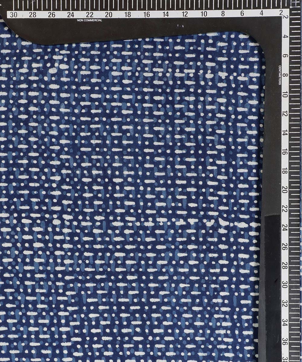 2.5m Blue indigo hand block print cotton kurta material
