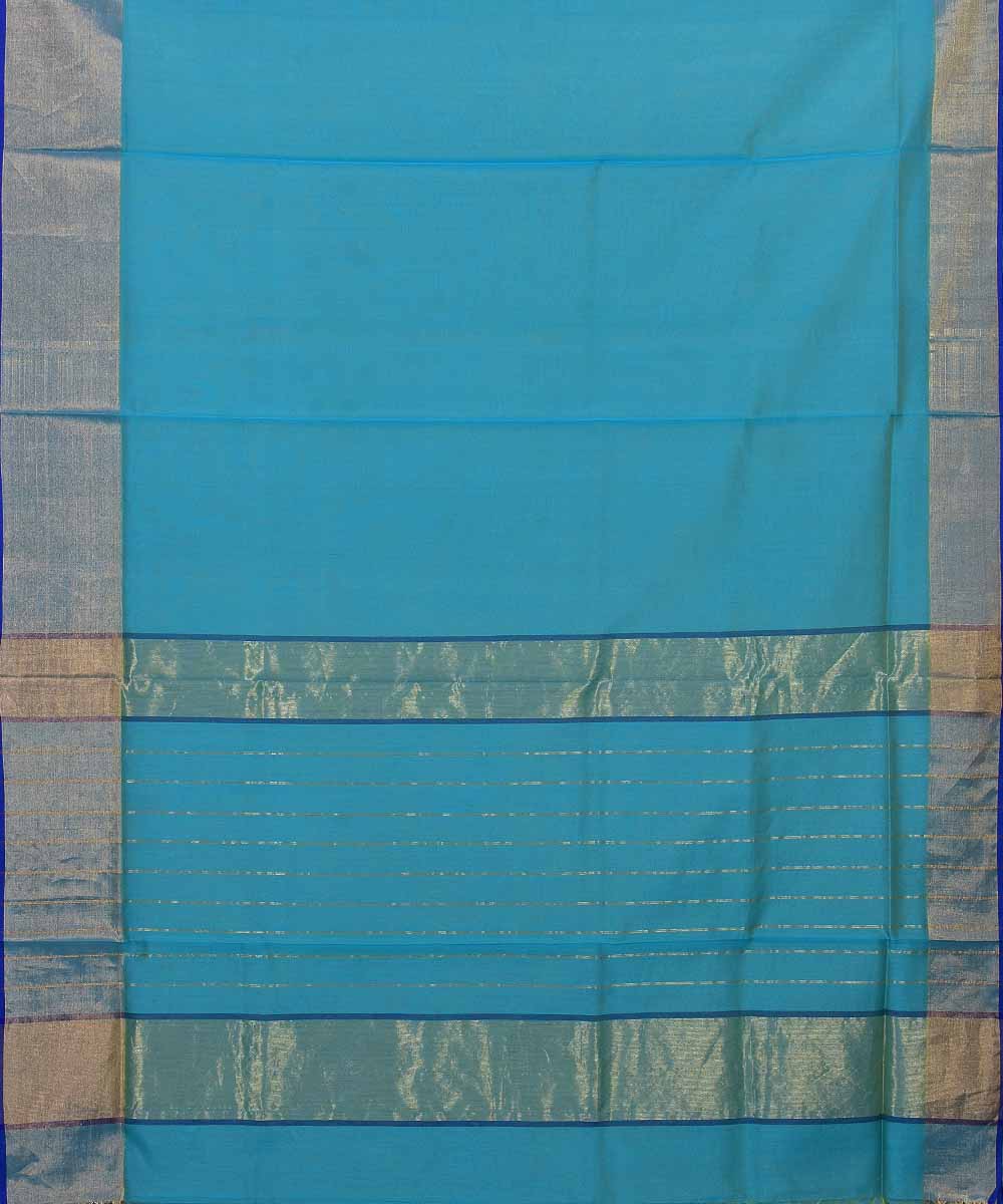 Maheshwari Handloom Cerulean Blue Saree