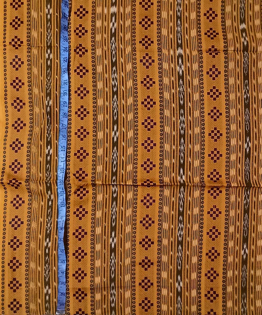 2.5m Yellow hand woven cotton nuapatna kurta material