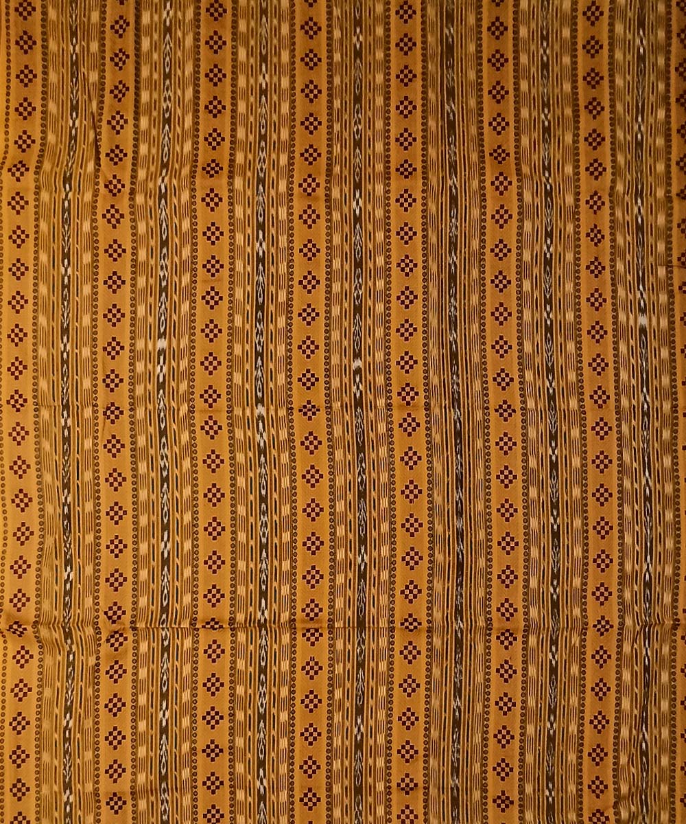 2.5m Yellow hand woven cotton nuapatna kurta material