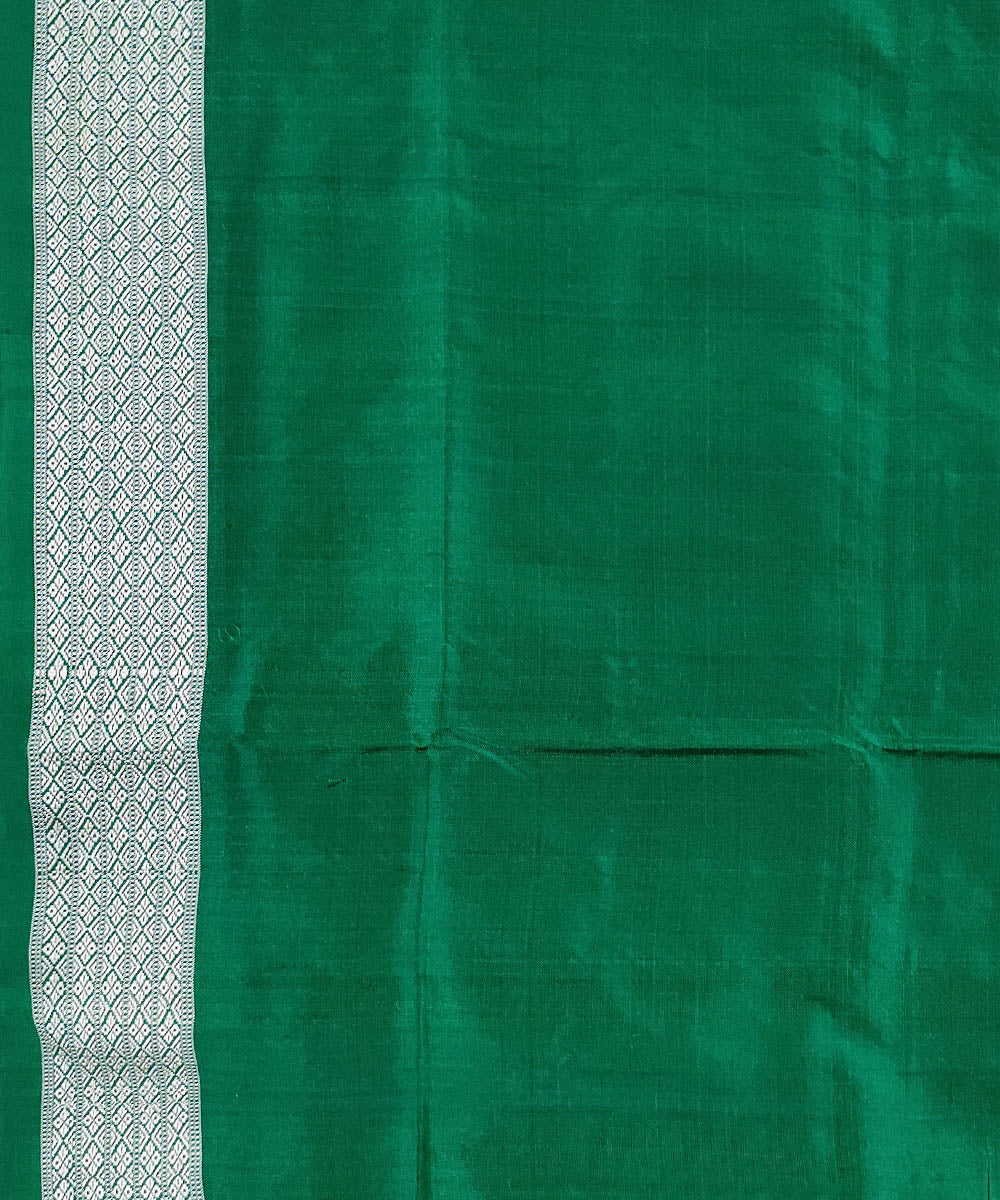 Red green handwoven silk bomkai saree