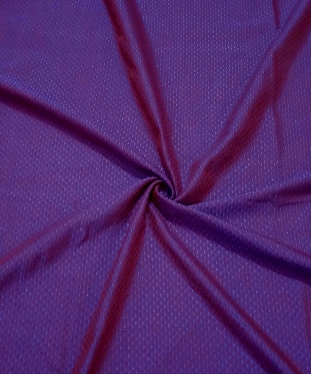 Purple handloom cotton art silk khun fabric
