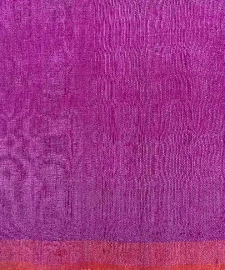 Purple handwoven extra weft tussar silk saree