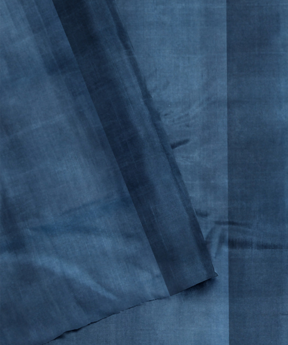 Blue hand woven cotton patola saree