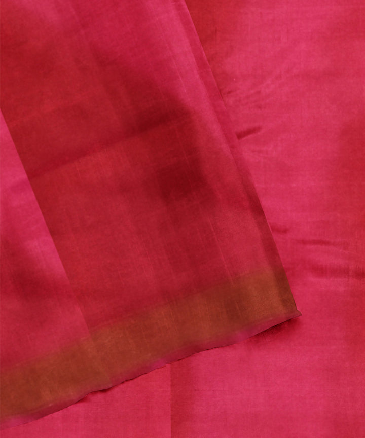 Pink and orange silk handwoven patola saree