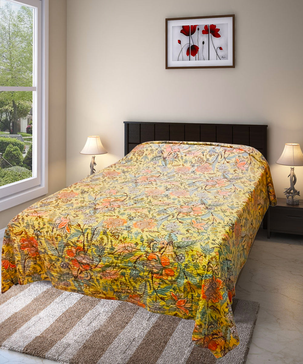 Kantha work double layered cotton bed cover (Double Bed)