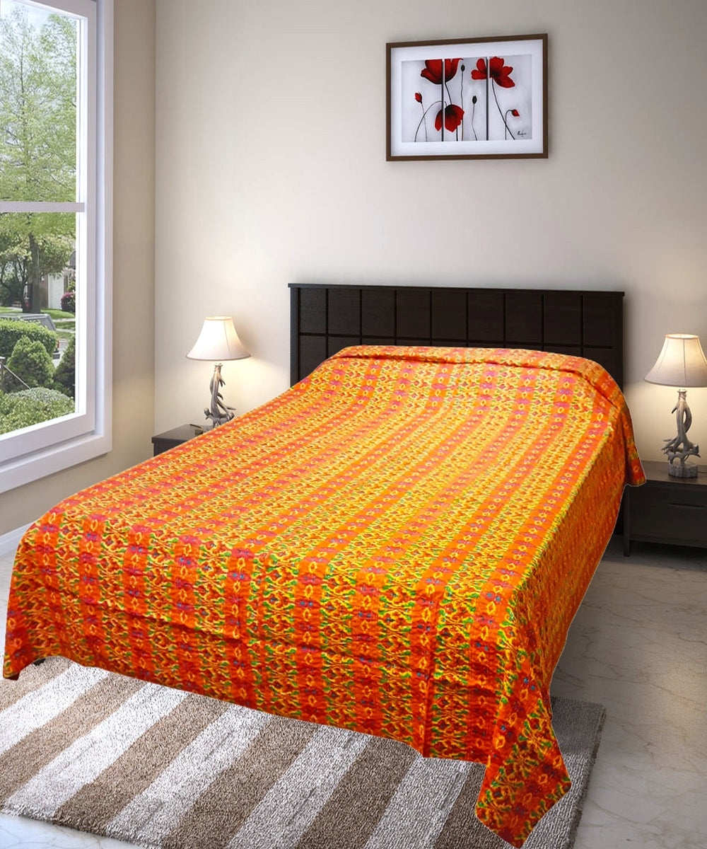 Kantha work double layered premium cotton bedcover (Double Bed)