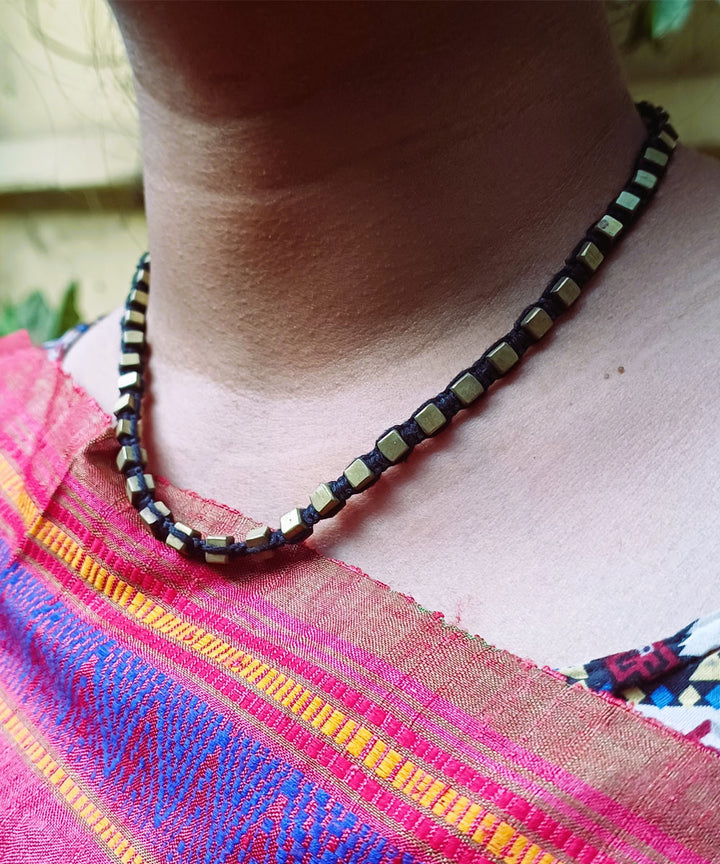 Black handcrafted dokra necklace