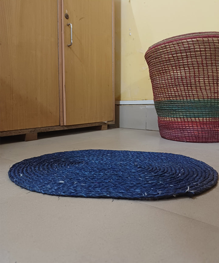 Indigo sabai grass floor mat floor mat