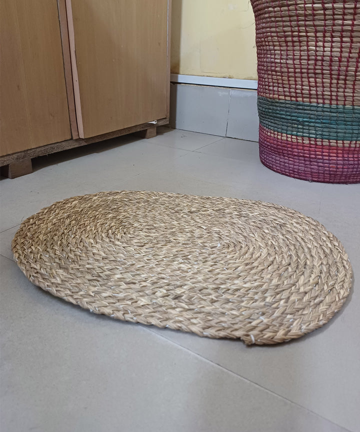 Cream sabai grass floor mat floor mat